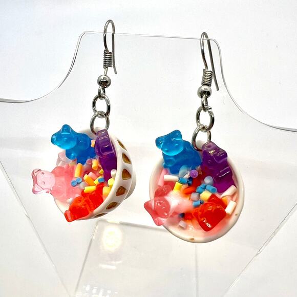 Gummy Bear Earrings - Cereal Earrings - Ice Cream Earrings - Summer Accessories - Picture 7 of 10